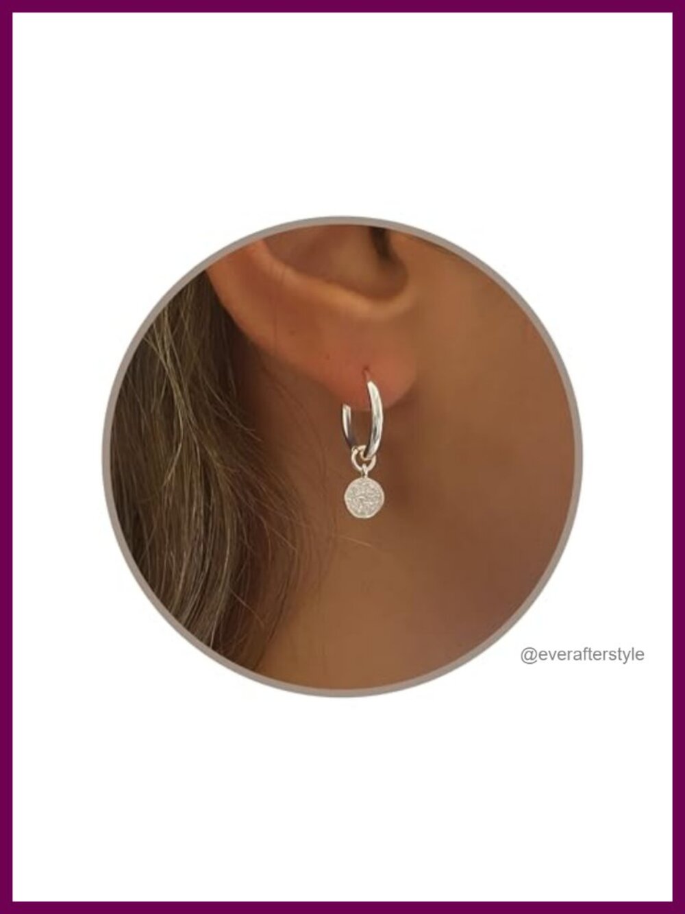 Interchangeable 16mm Hoop Earrings, Stainless Steel Drop Dangle Ear Jewelry for